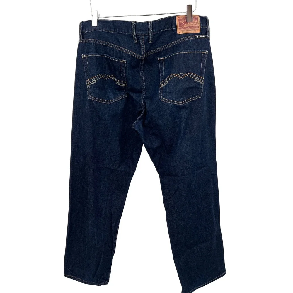 Lucky Brand Jeans 221 Original‎ Straight Size 38 x 30 Dark Wash Button Fly